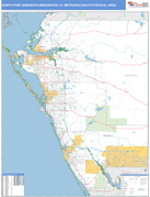 North Port-Sarasota-Bradenton Metro Area Digital Map Basic Style